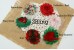 Shabby Flower "Christmas" Pattern - 6.5 cm (Pack of 4)
